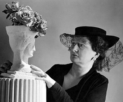 Constance Spry with one of her arrangements